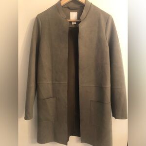 H&M Faux Suede Trench Jacket